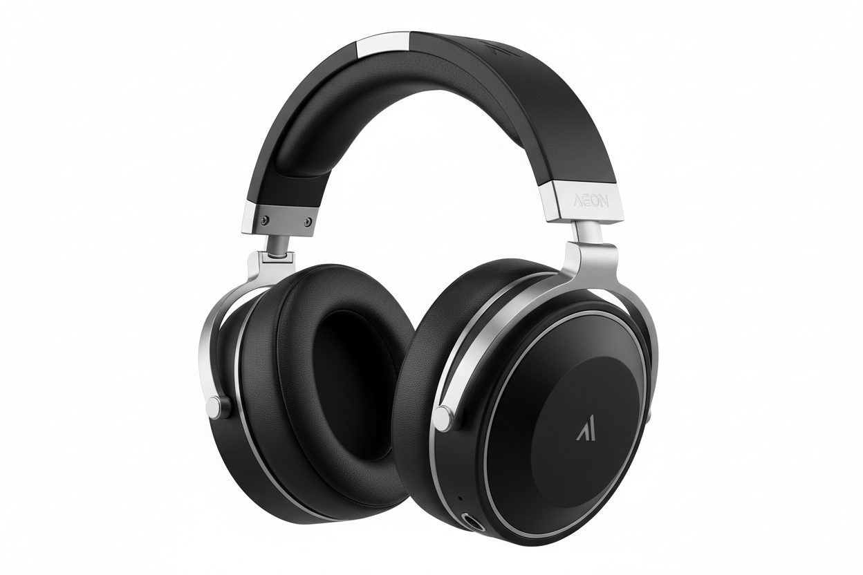 casque anti bruit bleu design Image