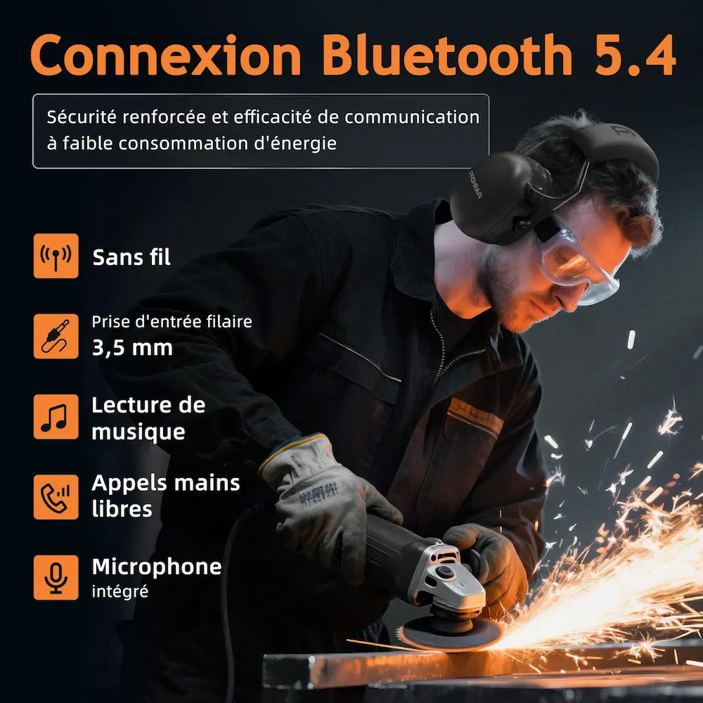 casque anti-bruit chantier bluetooth