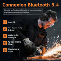 casque anti-bruit chantier bluetooth