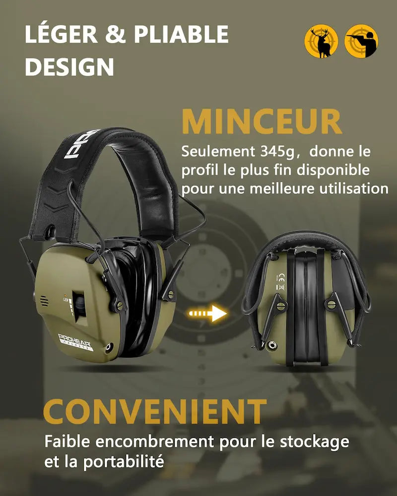 casque anti-bruit tir sportif électronique