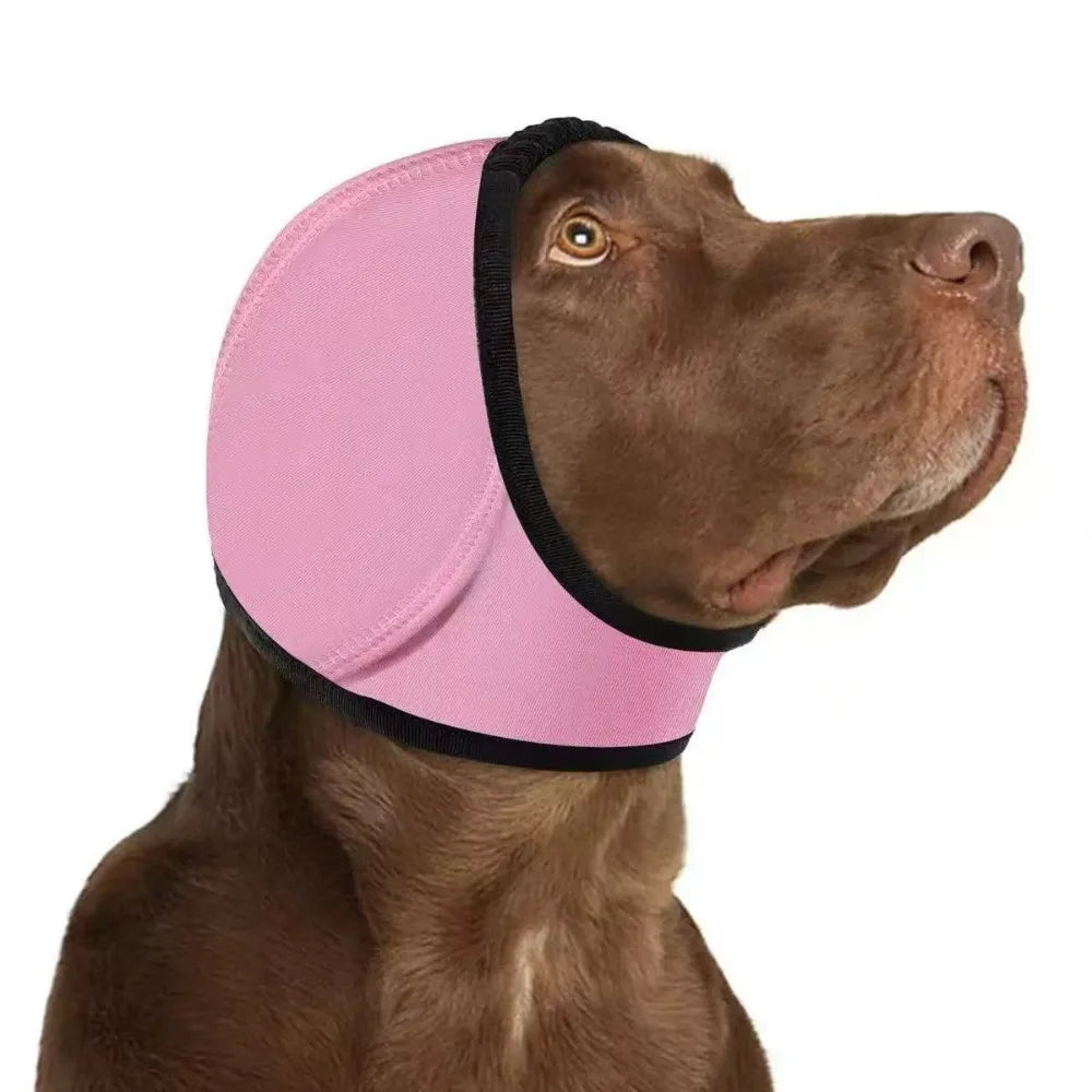 Casque anti-bruit pour chien rose