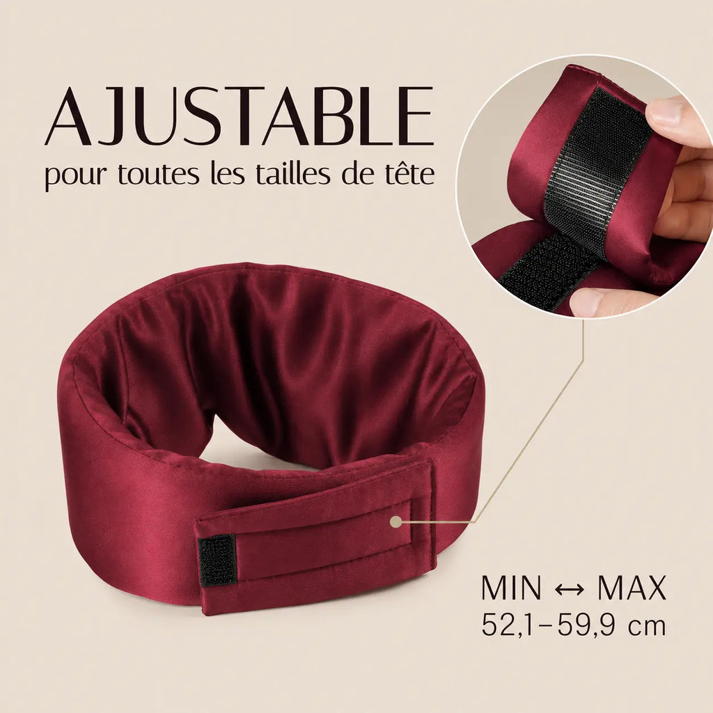 Masque de nuit anti-bruit et anti-cerne en Soie Mûrier