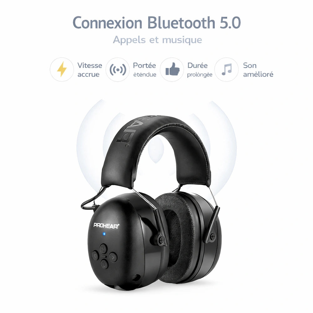 description casque anti-bruit bluetooth