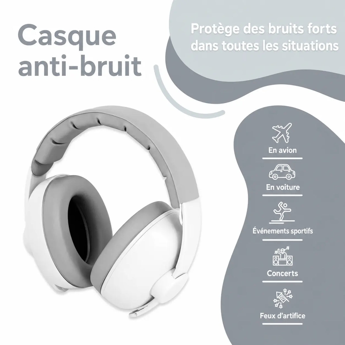 Cache-Oreilles Anti-Bruit Bébé Sommeil & Voyage