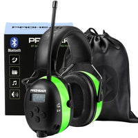 casque anti-bruit bluetooth radio noir et vert