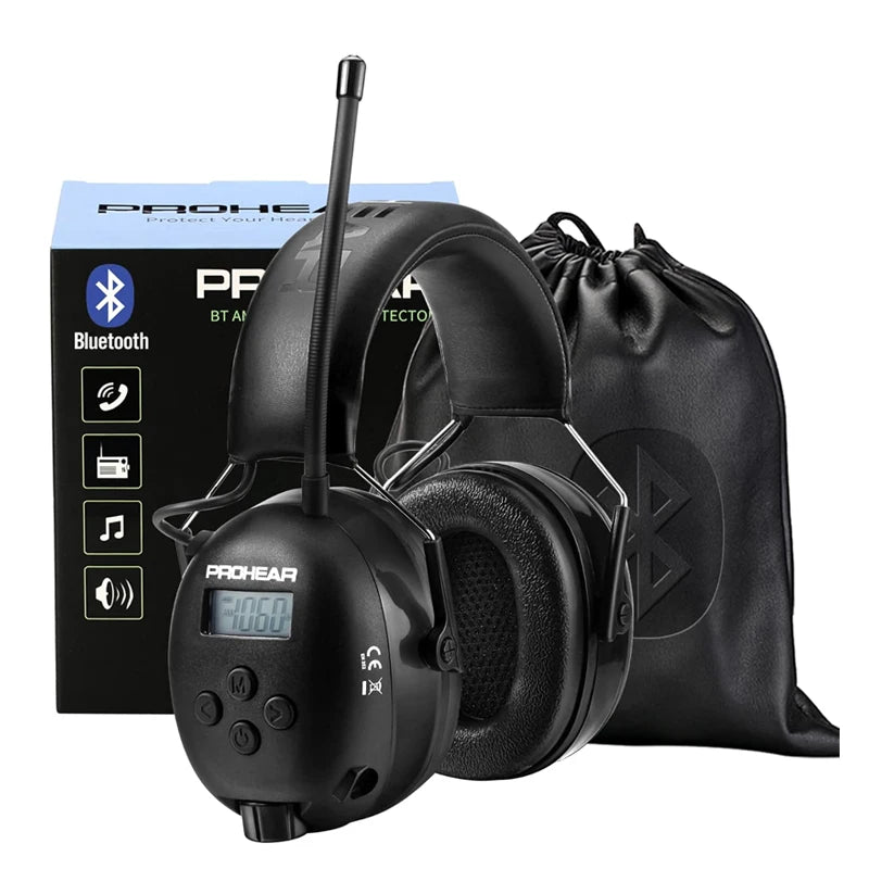 casque anti-bruit bluetooth radio noir