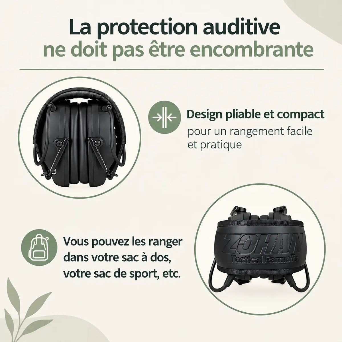 Casque anti-bruit Électronique Tactique Tir & Chasse