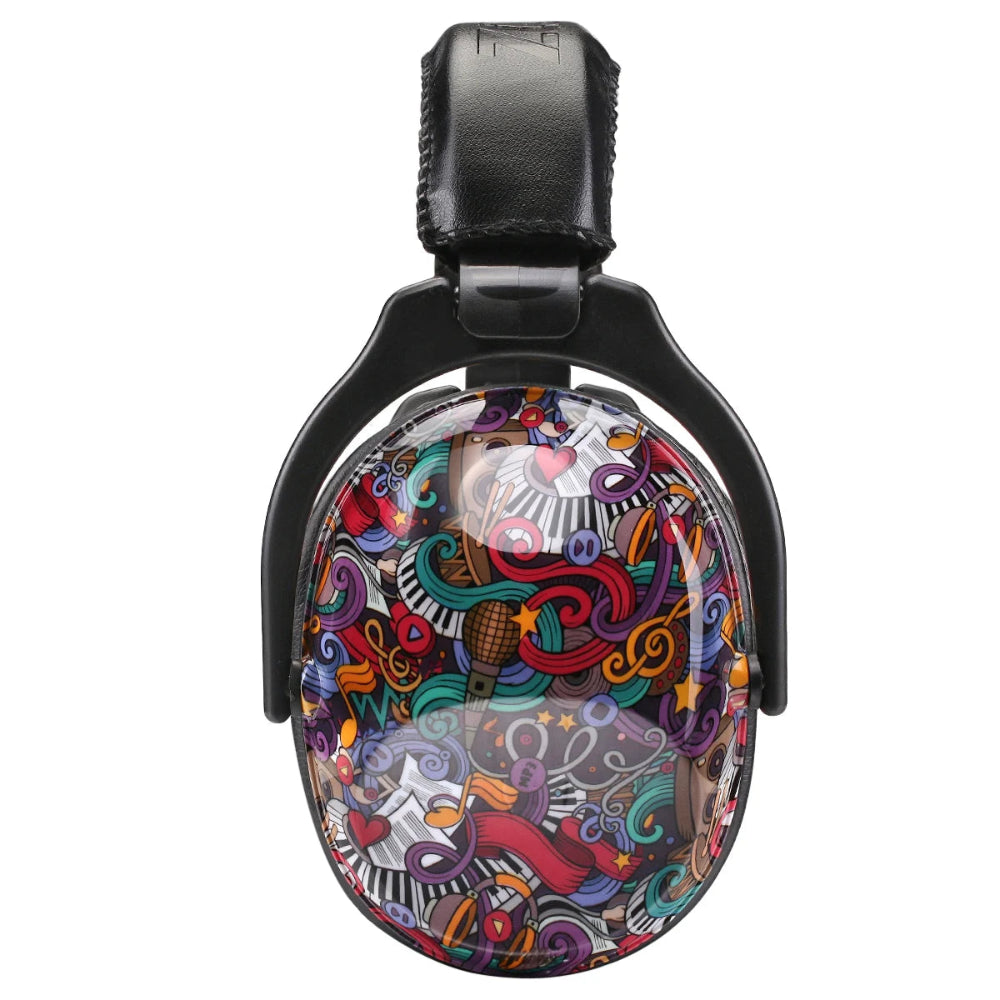 casque anti-bruit étudiant avec design de note de musique