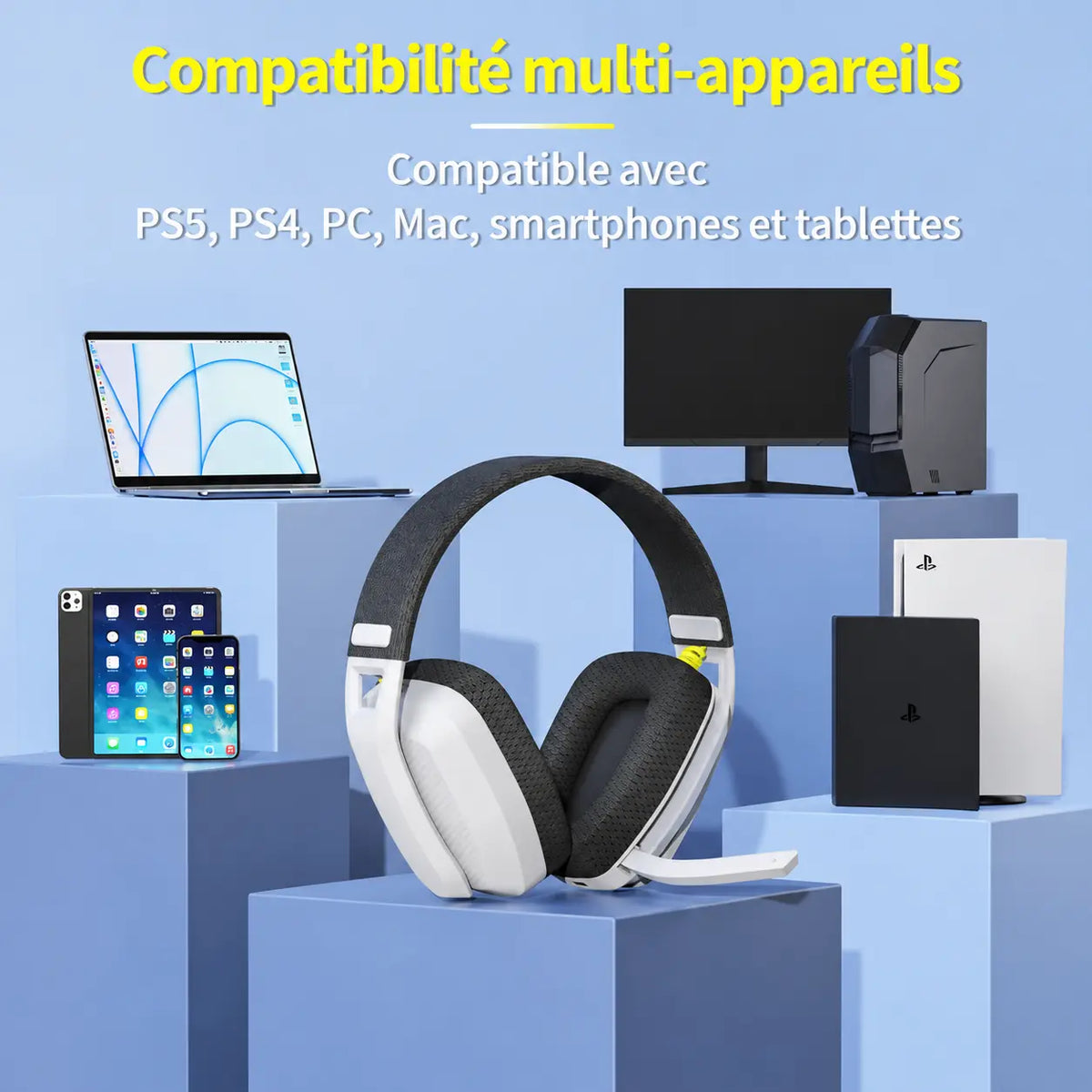 casque anti-bruit gamer sans fil