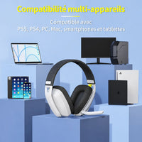 casque anti-bruit gamer sans fil