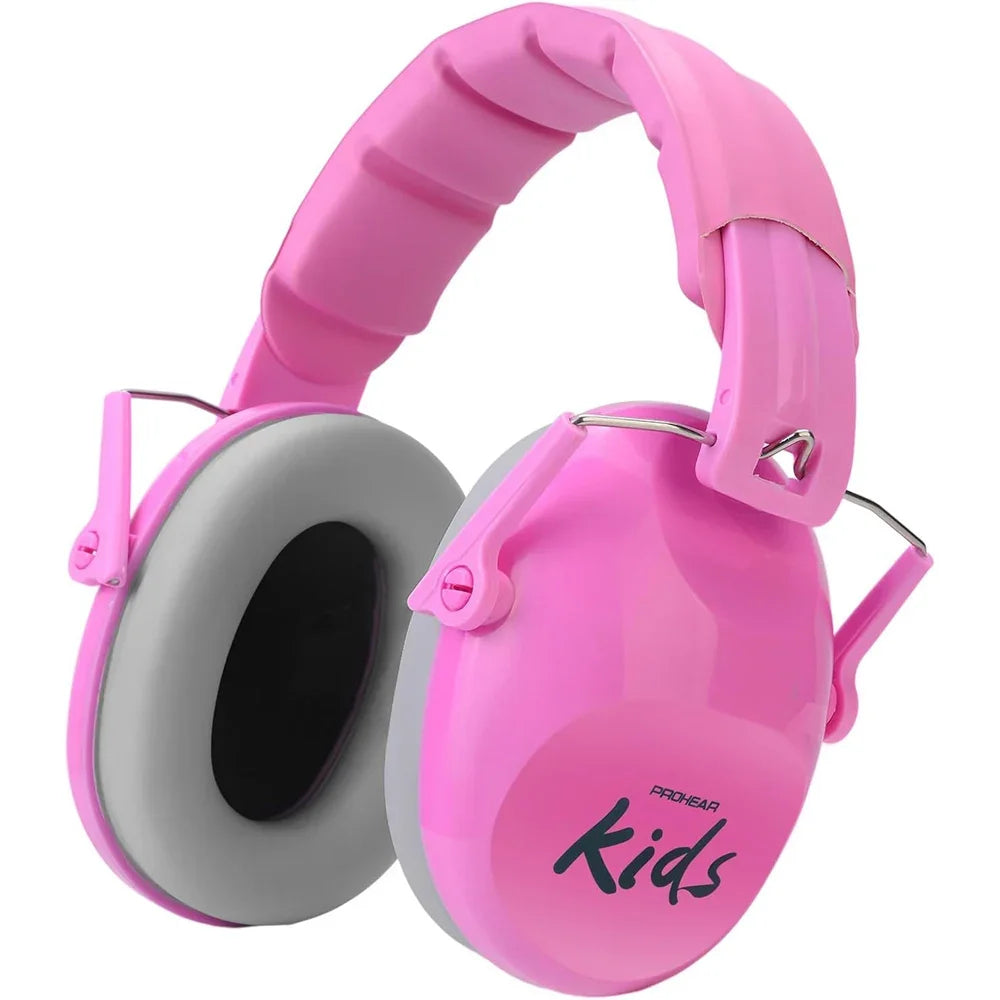 casque anti-bruit rose clair pour étudiant autiste 