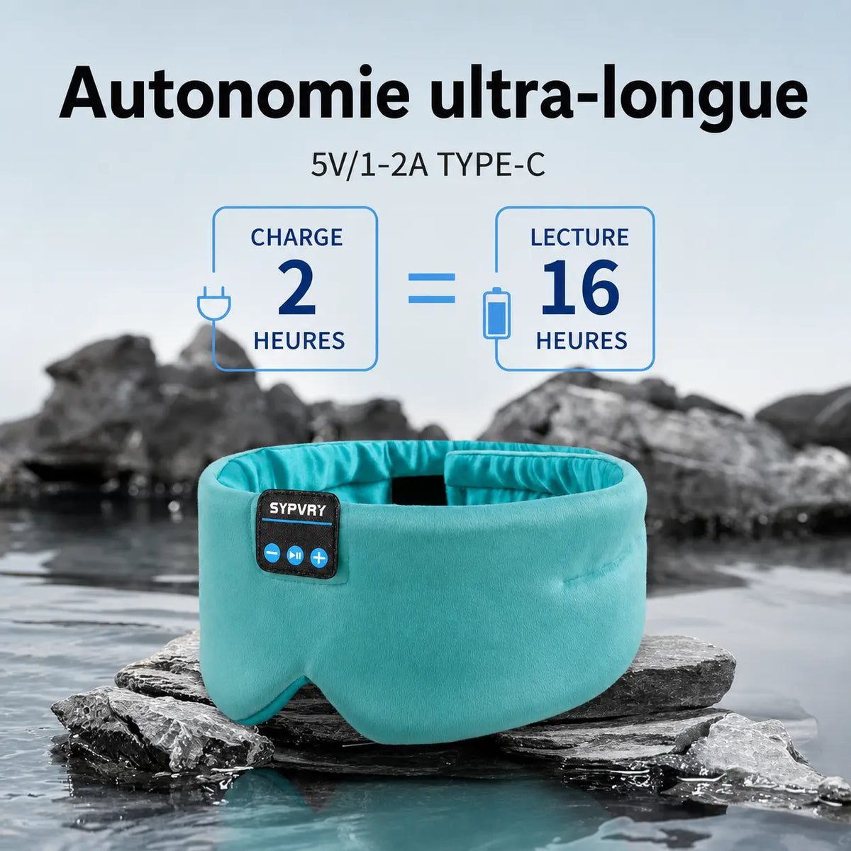 Masque de Sommeil anti-bruit Bluetooth en Soie