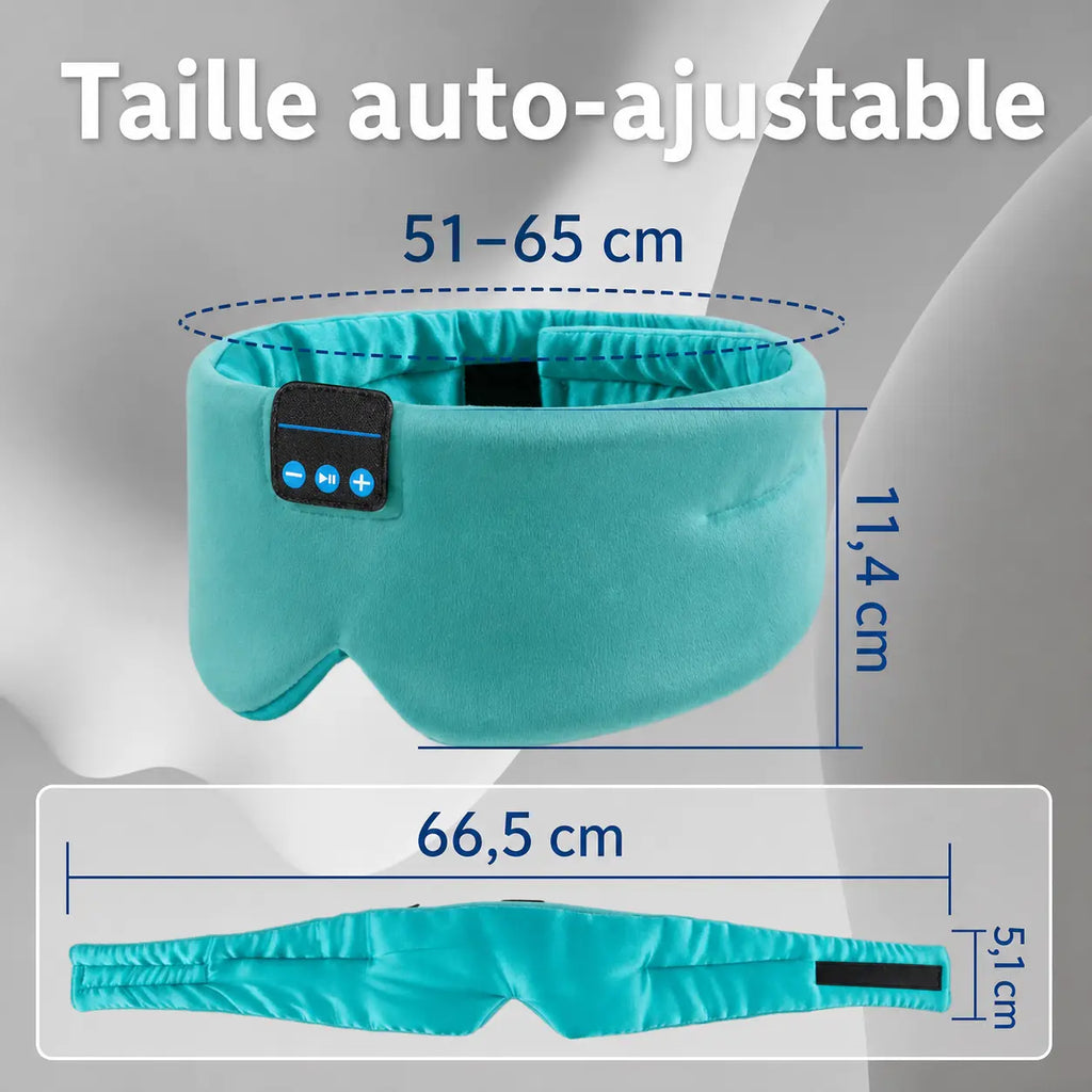 Masque de Sommeil anti-bruit Bluetooth en Soie