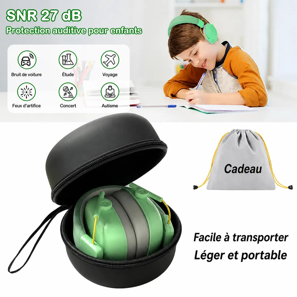 Casque Anti-Bruit Enfant Autisme & Concentration