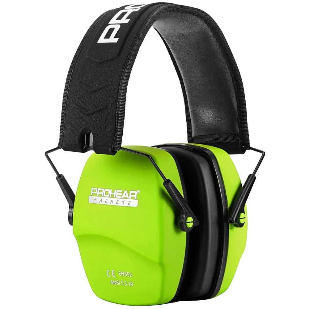 casque anti-bruit vert fluo bricolage 