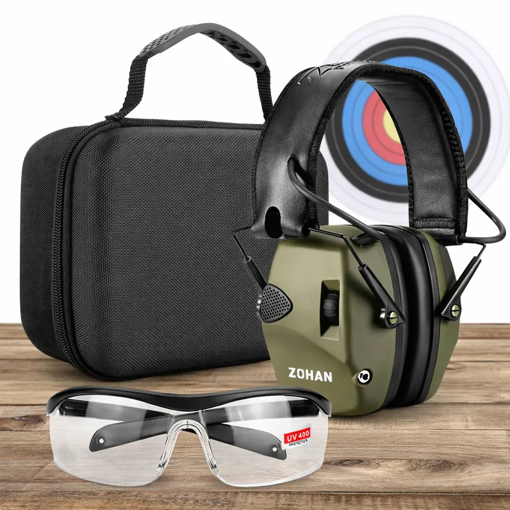 casque anti-bruit vert pour tir sportif 