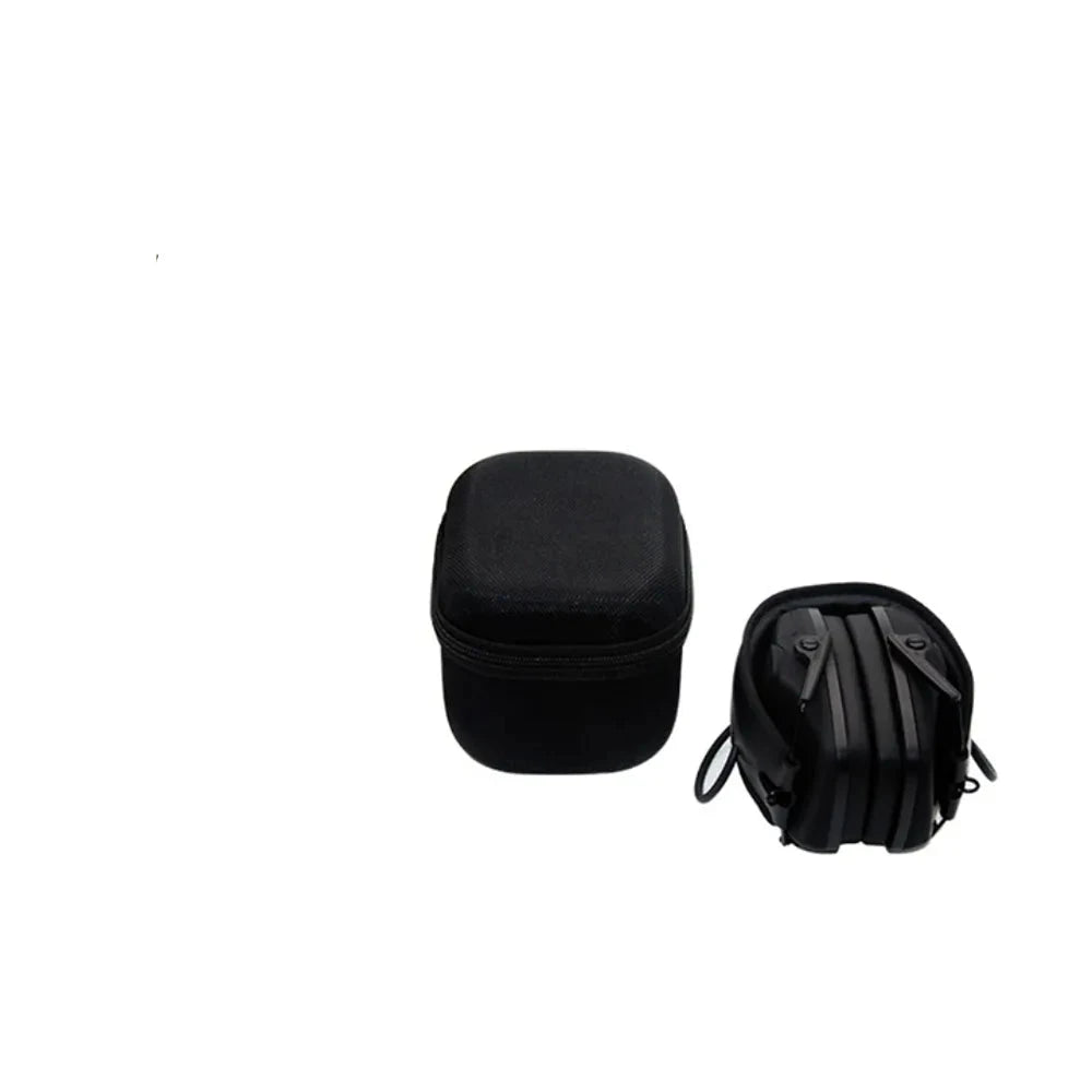 casque anti-bruit pour avion noir avec housse de rangement 