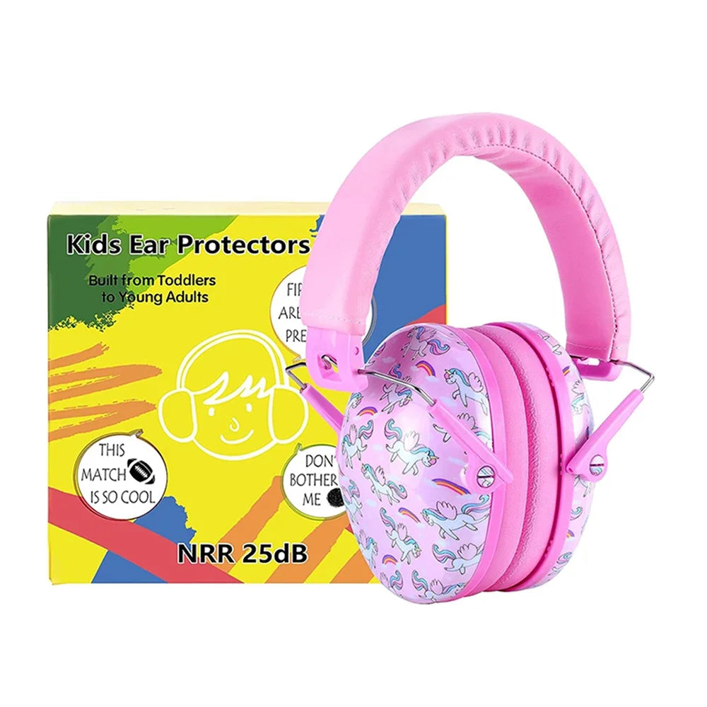 casque anti-bruit léger pour enfant avec design de licorn 