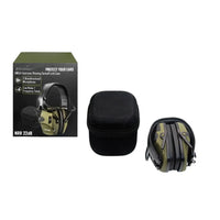 casque anti-bruit vert avec house de protection 