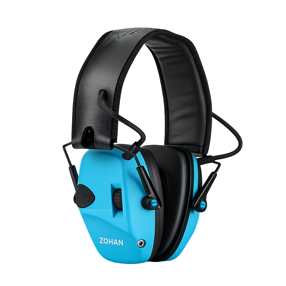 casque anti-bruit pour course automobile bleu 