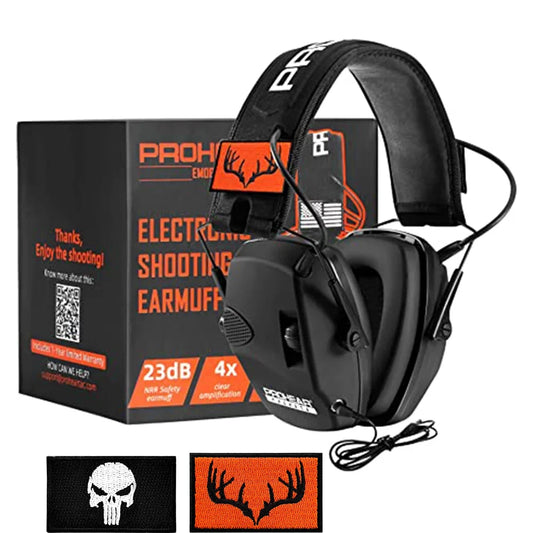 casque anti-bruit noir pour chasse 