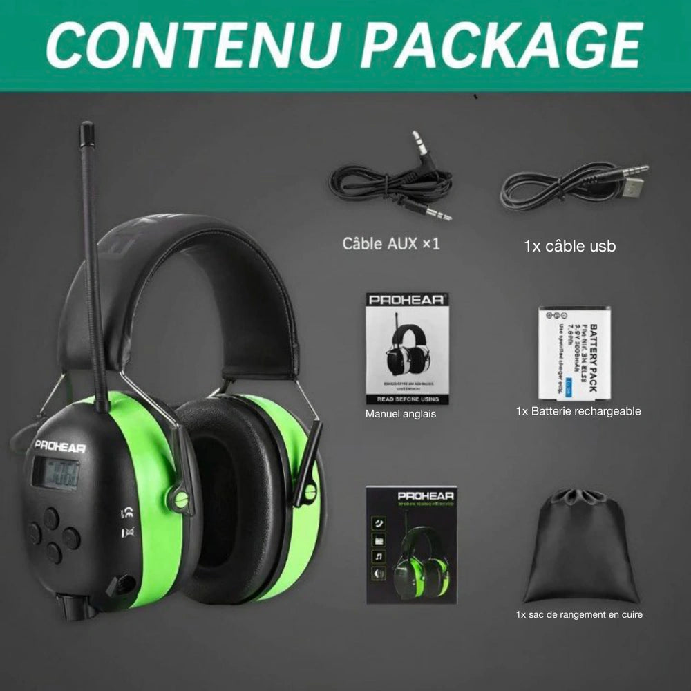 casque anti-bruit bluetooth + radio pour bricolage