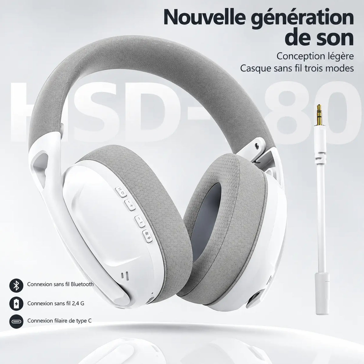 Casque antibruit télétravail 3 mode de connexion